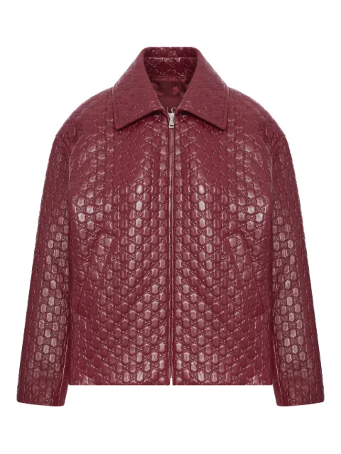 Gucci chamarra con motivo GG en relieve