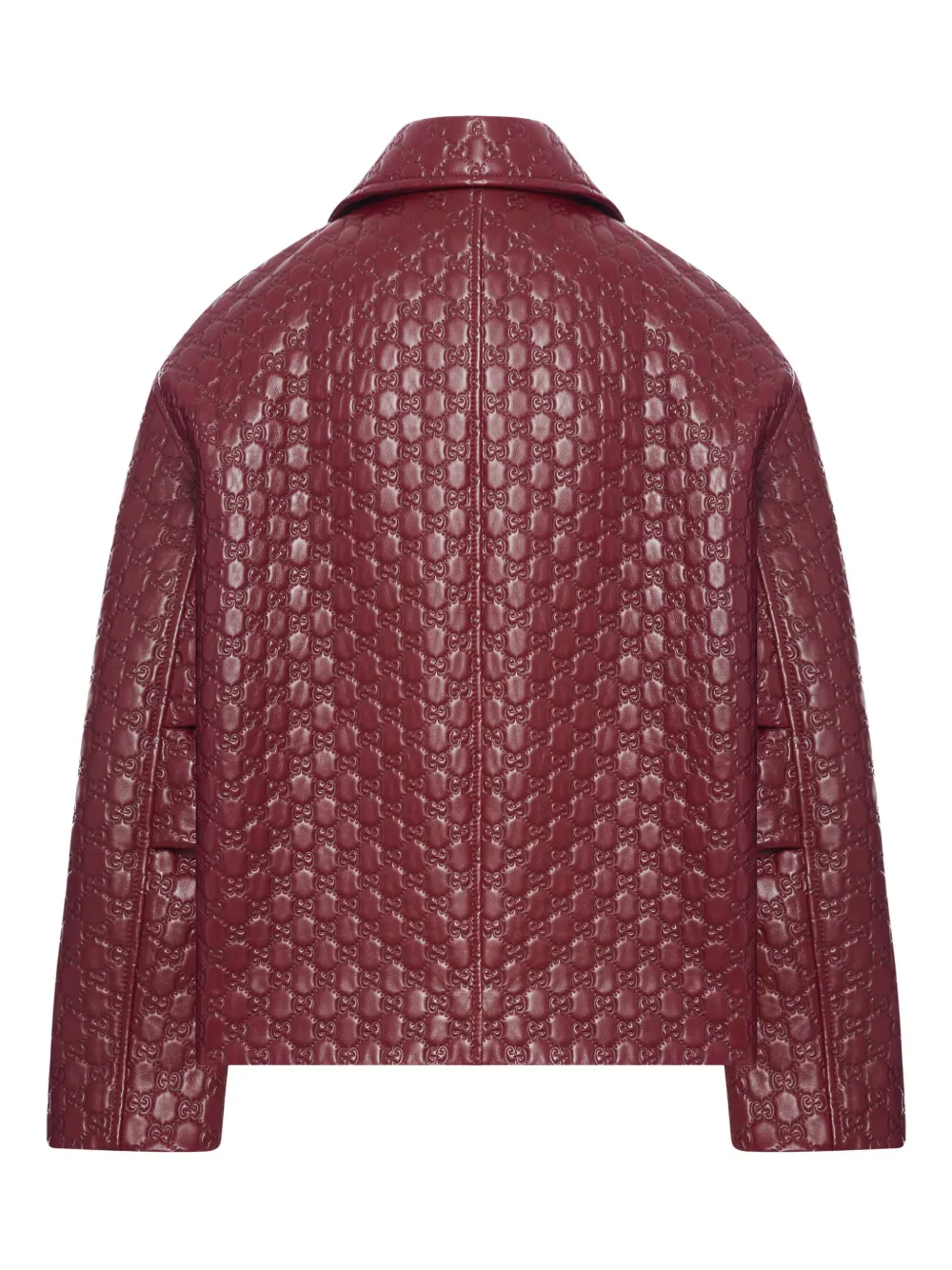 Gucci GG-embossed point-collar jacket | Leather Jackets | Image 2