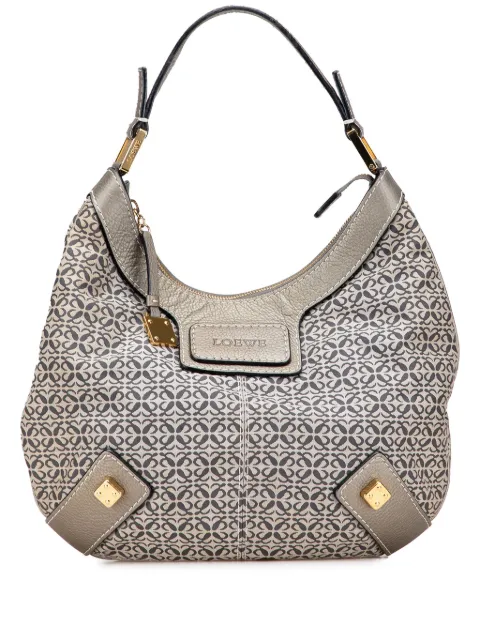 Loewe Pre-Owned 2010-2025 Anagram Canvas New Road hobo bag