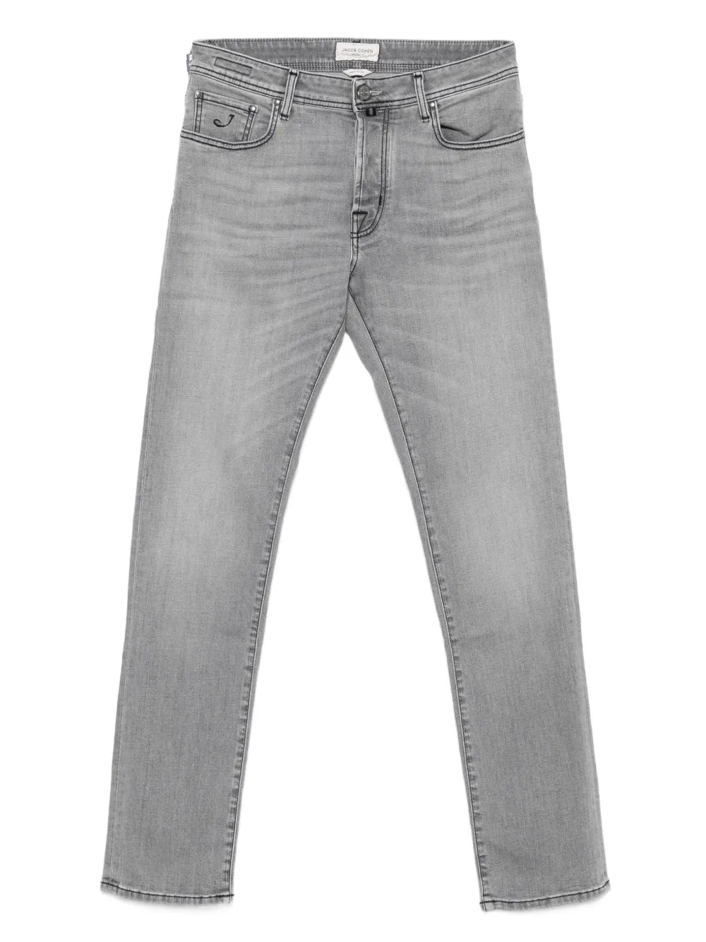 Jacob Cohën embroidered-pocket jeans - グレー Jacob Cohën embroidered-pocket jeans - グレー