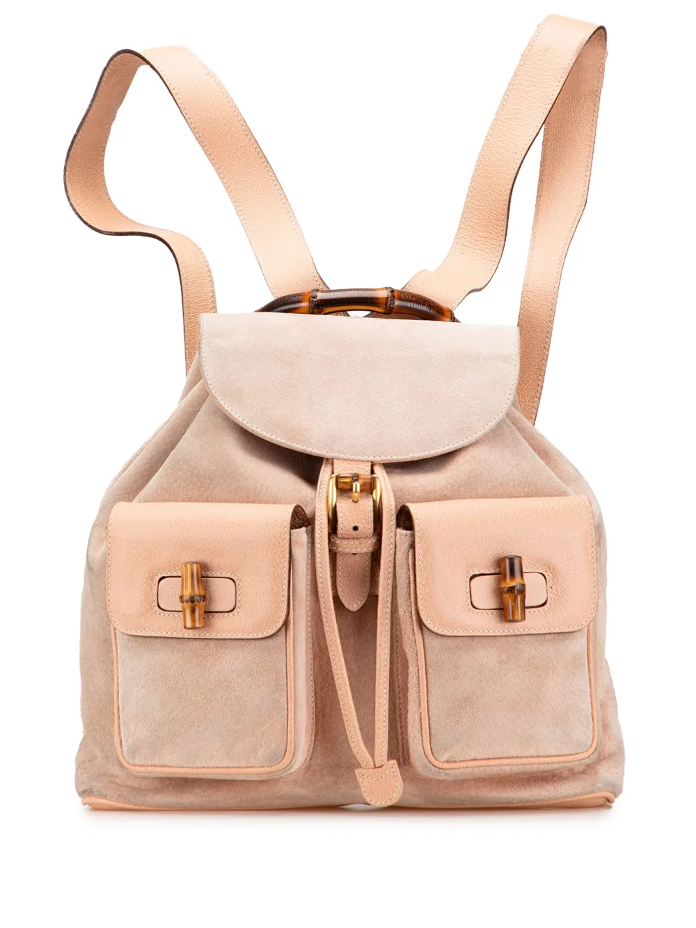 Gucci Pre-Owned 20th Century バンブー スエード バックパック - ブラウン Gucci Pre-Owned 20th Century バンブー スエード バックパック - ブラウン