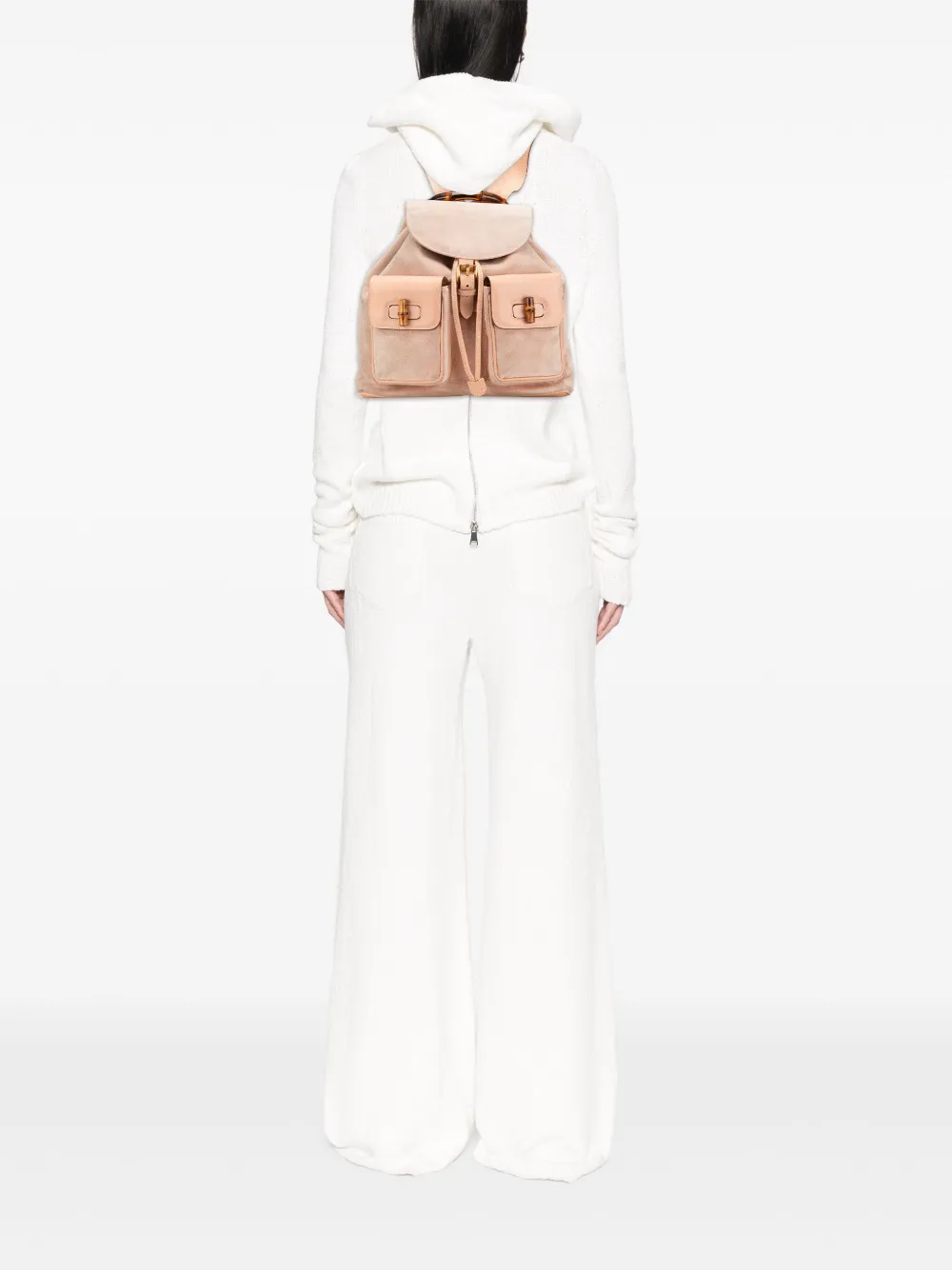 Gucci Pre-Owned 20th Century Suede Bamboo backpack | Pre-Owned | Image 2