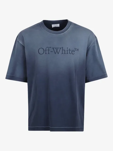Off-White Camiseta com logo e efeito degradê
