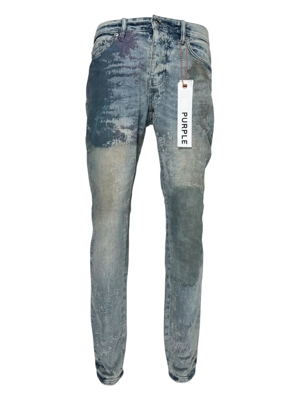 Purple Brand Fossil-print Jeans In Blue