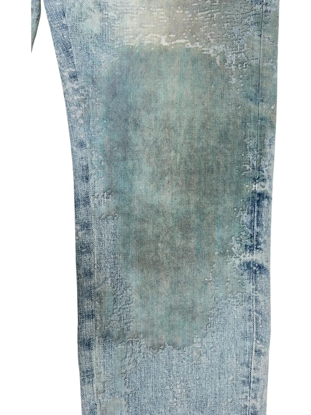 Purple Brand Fossil-print Jeans In Blue