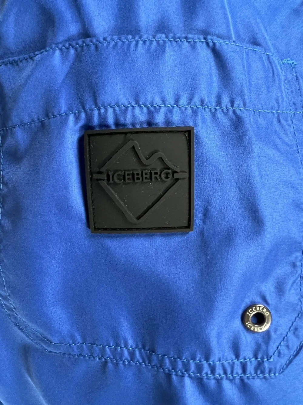 Iceberg Zwembroek met logopatch Blauw
