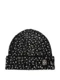 BIRTH OF ROYAL CHILD embellished beanie hat - Black