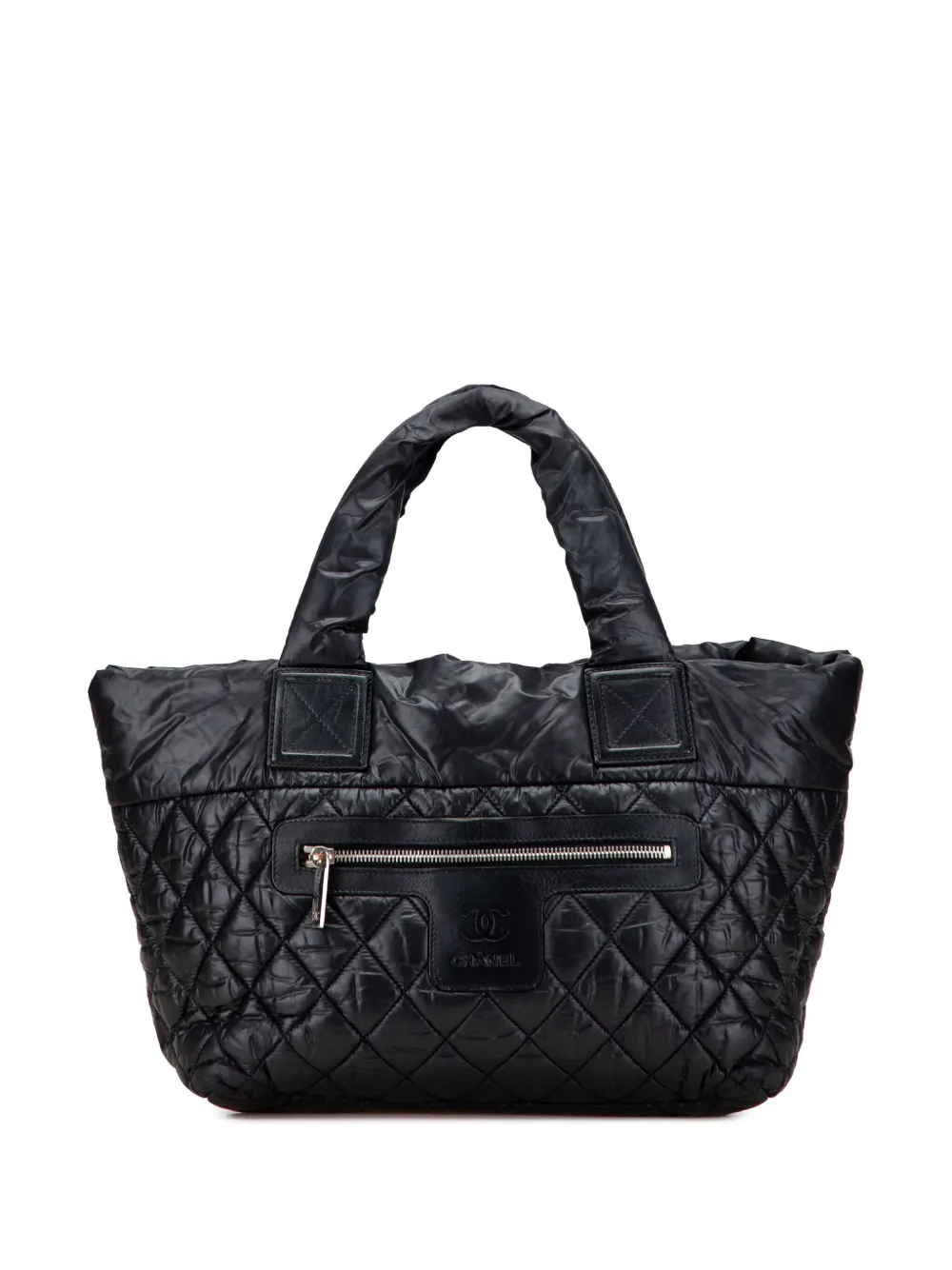 CHANEL Pre-Owned 2010-2011 スモール マトラッセ ナイロン ココ コクーン ハンドバッグ - ブラック CHANEL Pre-Owned 2010-2011 スモール マトラッセ ナイロン ココ コクーン ハンドバッグ - ブラック