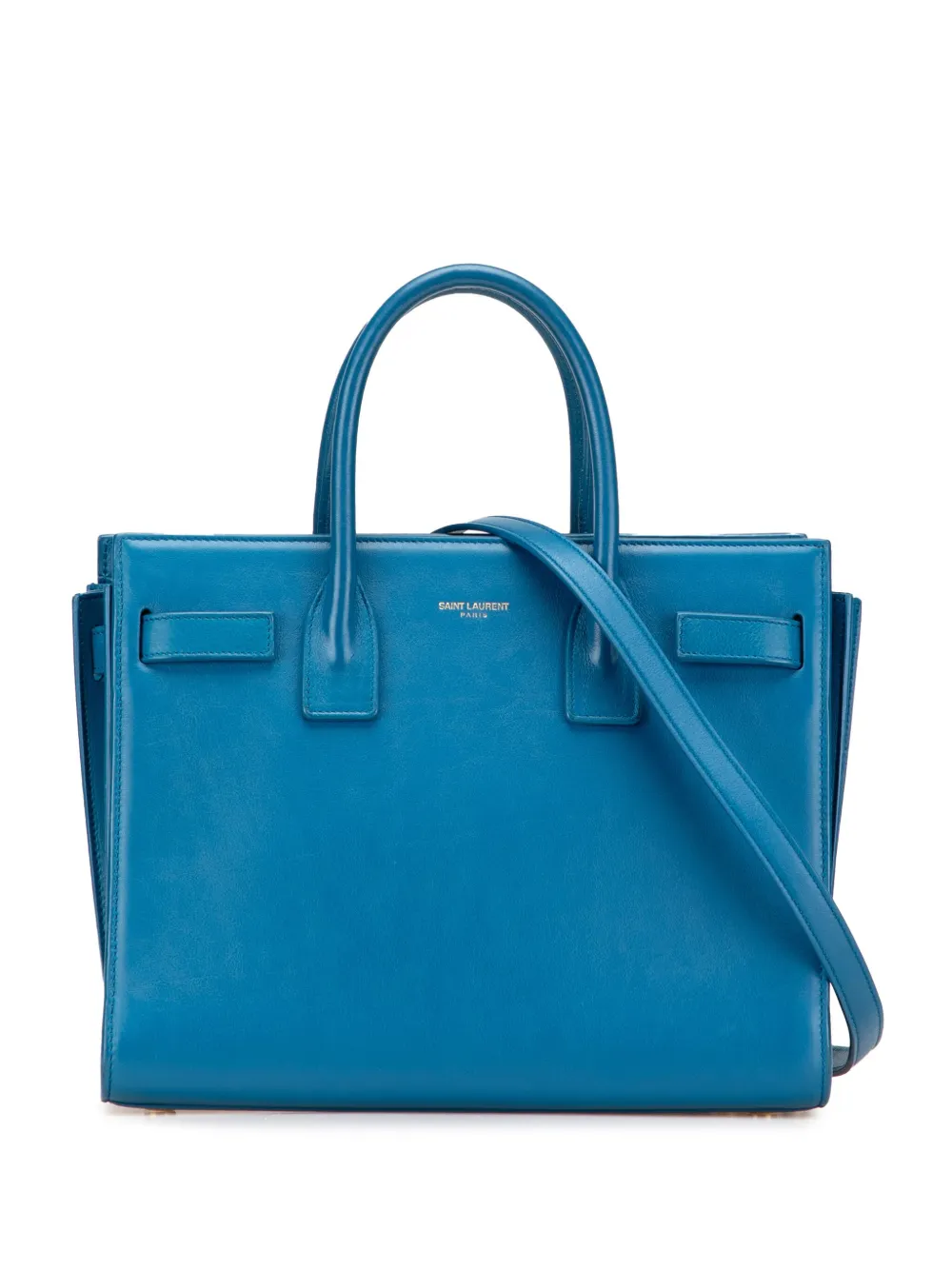Saint Laurent Pre-Owned 2014 ベイビー レザー サック ド ジュール サッチェルバッグ - ブルー Saint Laurent Pre-Owned 2014 ベイビー レザー サック ド ジュール サッチェルバッグ - ブルー