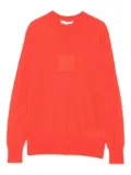 Tibi crew-neck panelled sweater - Red