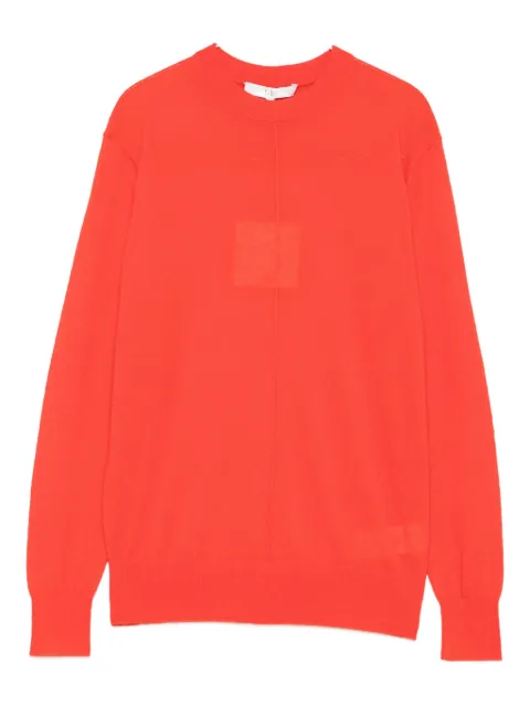 Tibi crew-neck panelled sweater 