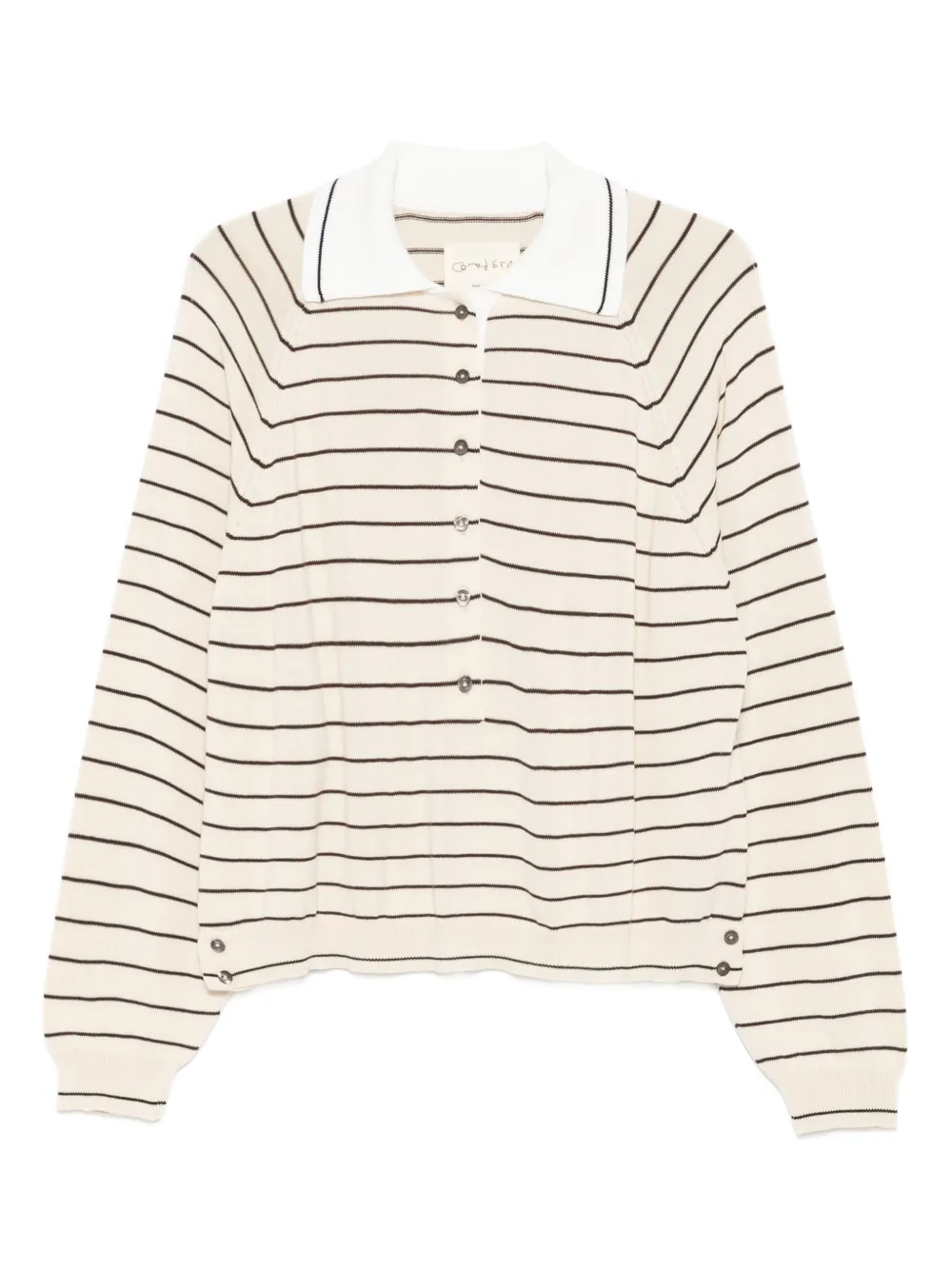 Cordera striped polo top | Neutrals | Image 1