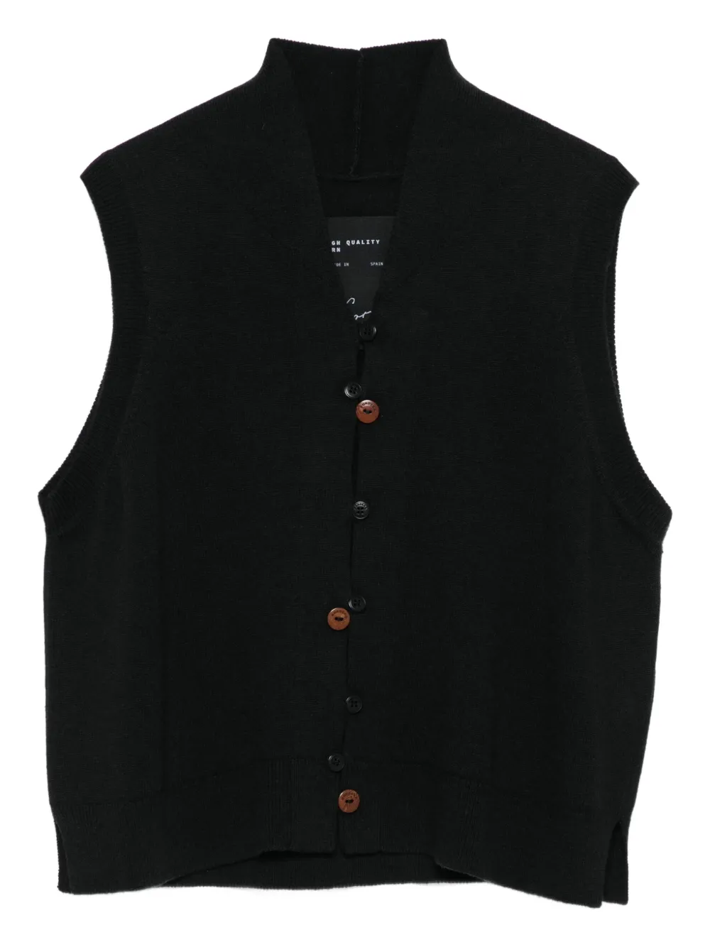 Cordera buttoned gilet | Black | Image 1