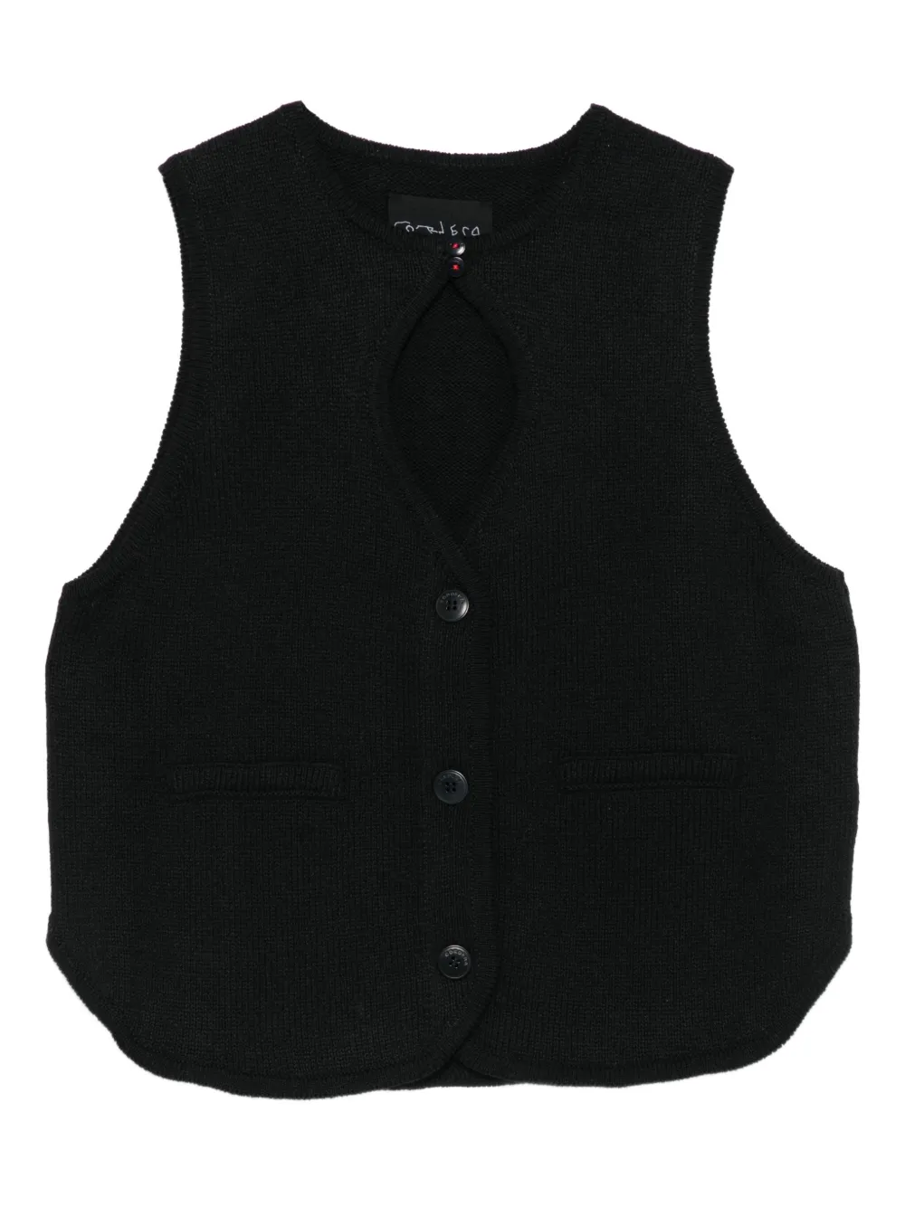 Cordera keyhole-detail gilet | Black | Image 1