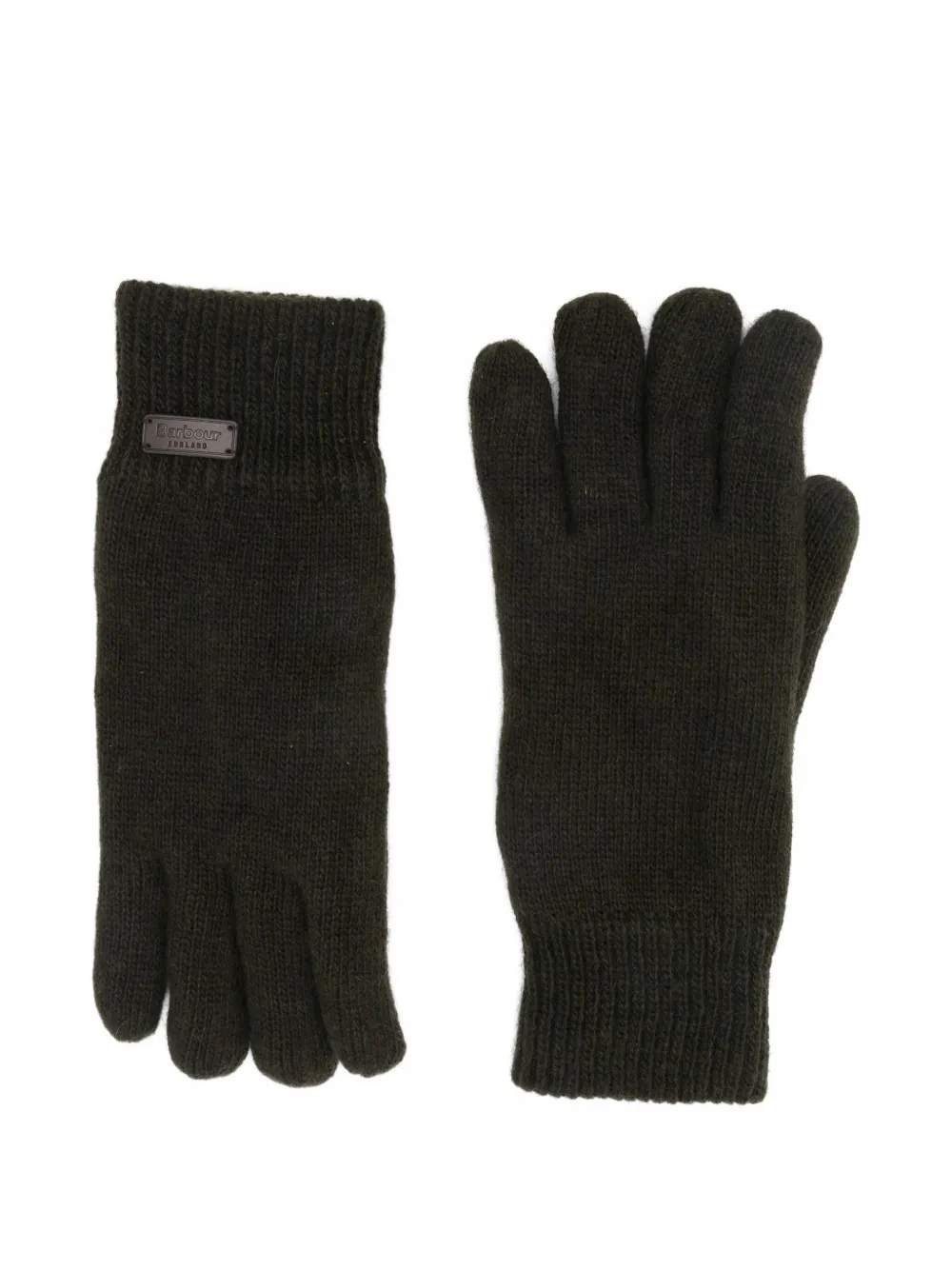 Barbour Logo-patch Gloves In Green