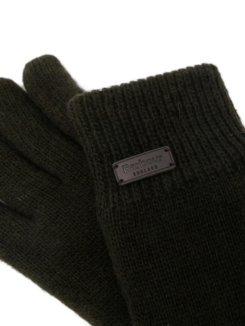 Barbour Logo-patch Gloves In Green