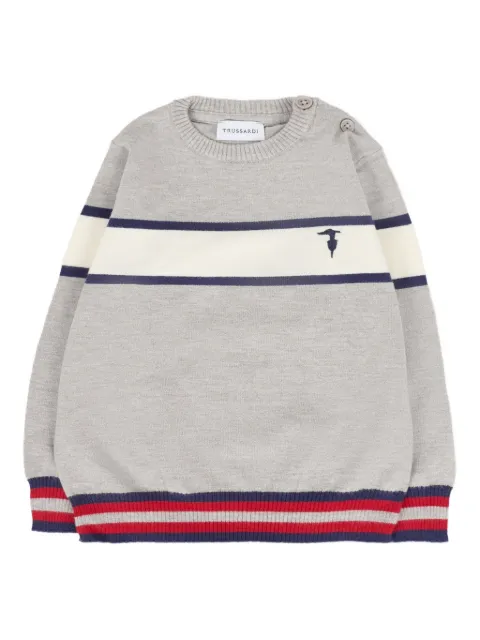 TRUSSARDI JUNIOR Gestreifter Pullover mit rundem Ausschnitt