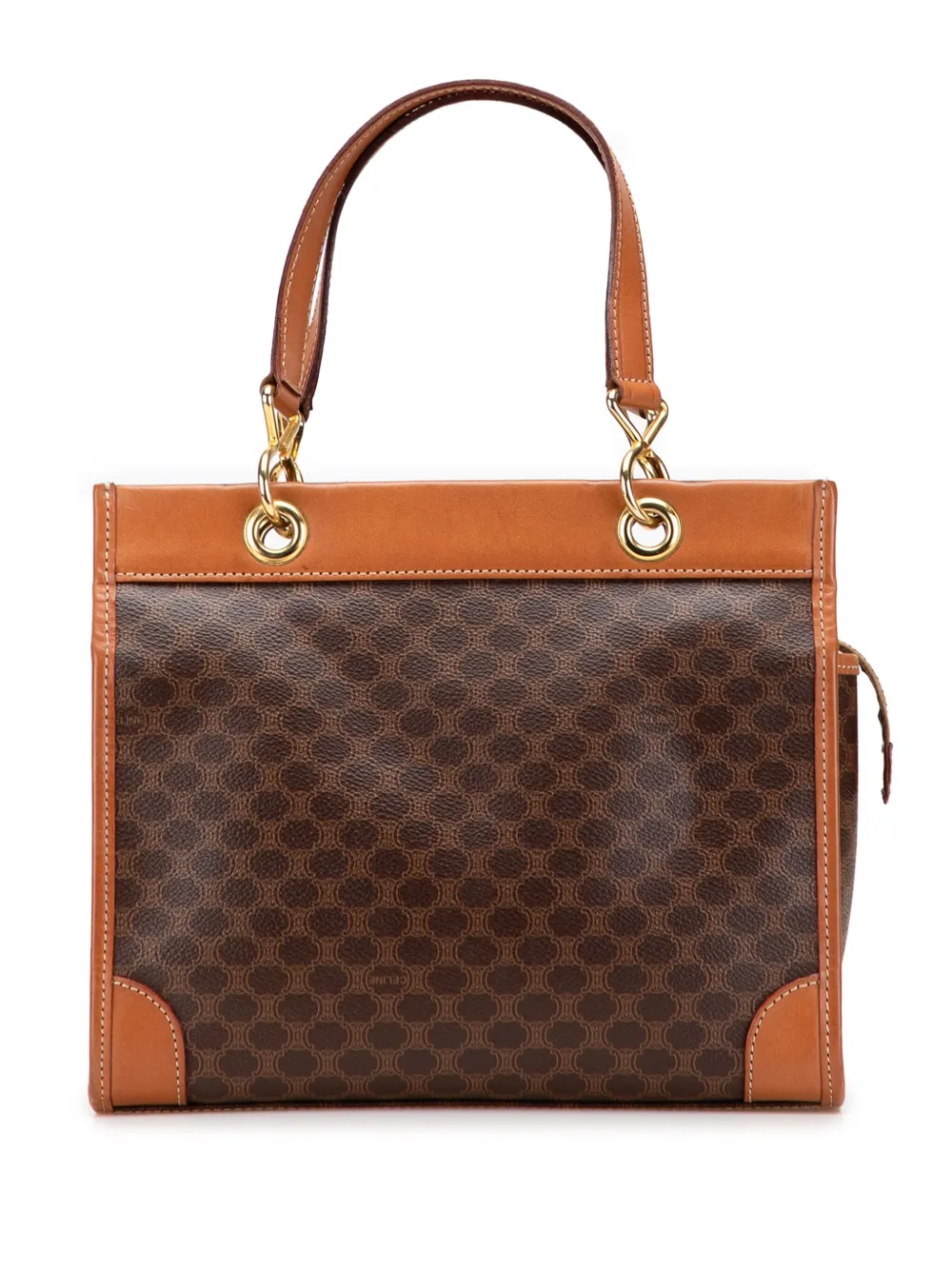 Celine Pre-Owned 2016 マカダム コーテッドキャンバス トートバッグ - ブラウン Celine Pre-Owned 2016 マカダム コーテッドキャンバス トートバッグ - ブラウン