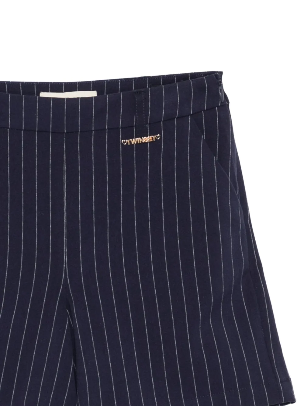 TWINSET Kids Shorts met krijtstreep Blauw