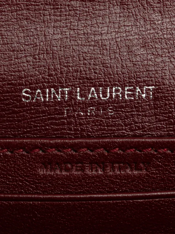 Saint Laurent Pre-Owned 2017 Calfskin Monogram Sunset Chain Wallet