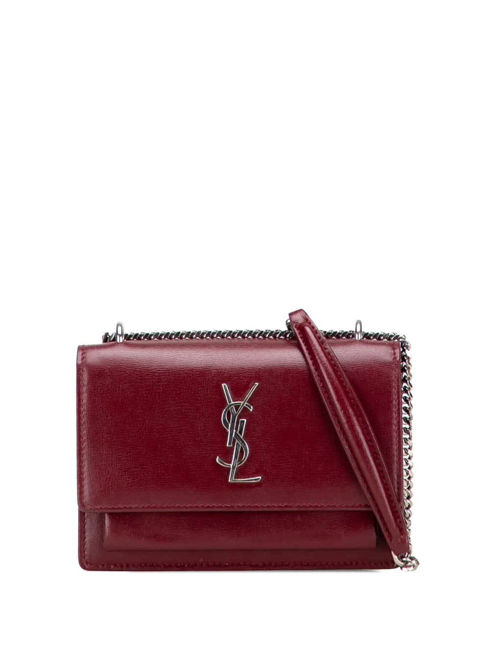 Saint Laurent Pre-Owned 2017 Calfskin Monogram Sunset Chain Wallet crossbody bag | Red | Image 1