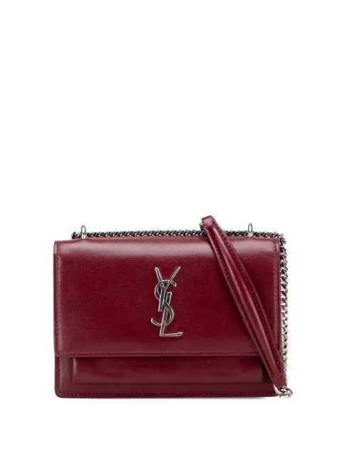 Saint Laurent Pre-Owned 2017 Calfskin Monogram Sunset Chain Wallet crossbody bag