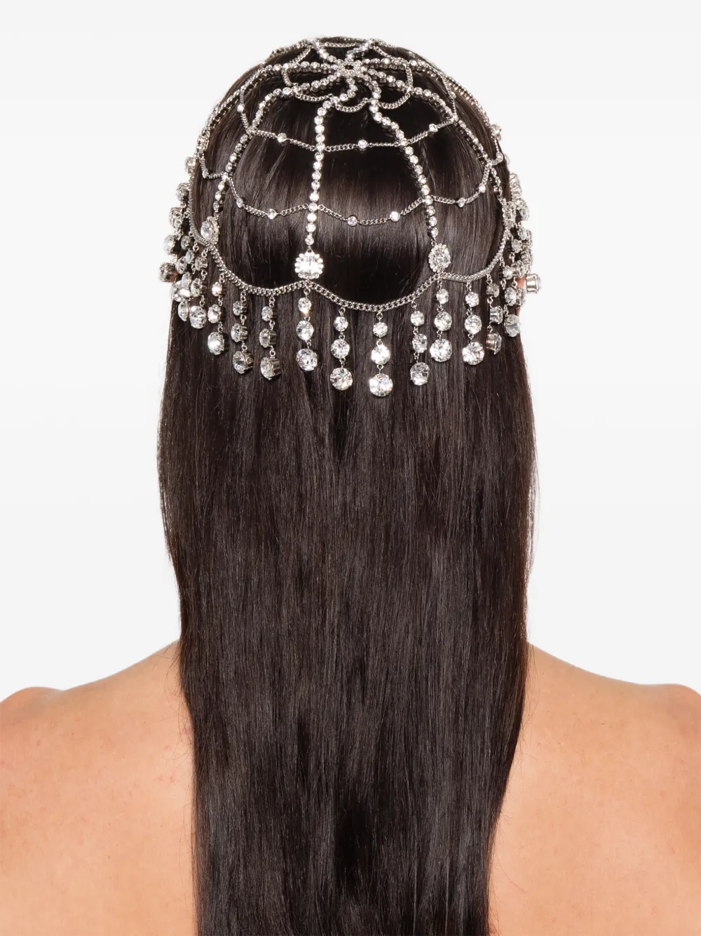 Rabanne Crystal-chain Headpiece In Metallic