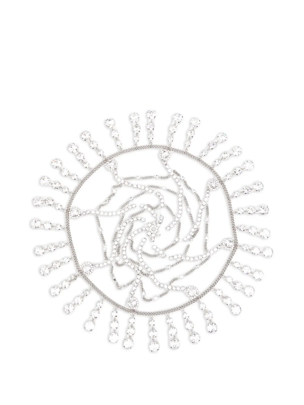 Rabanne Crystal-chain Headpiece In Silver