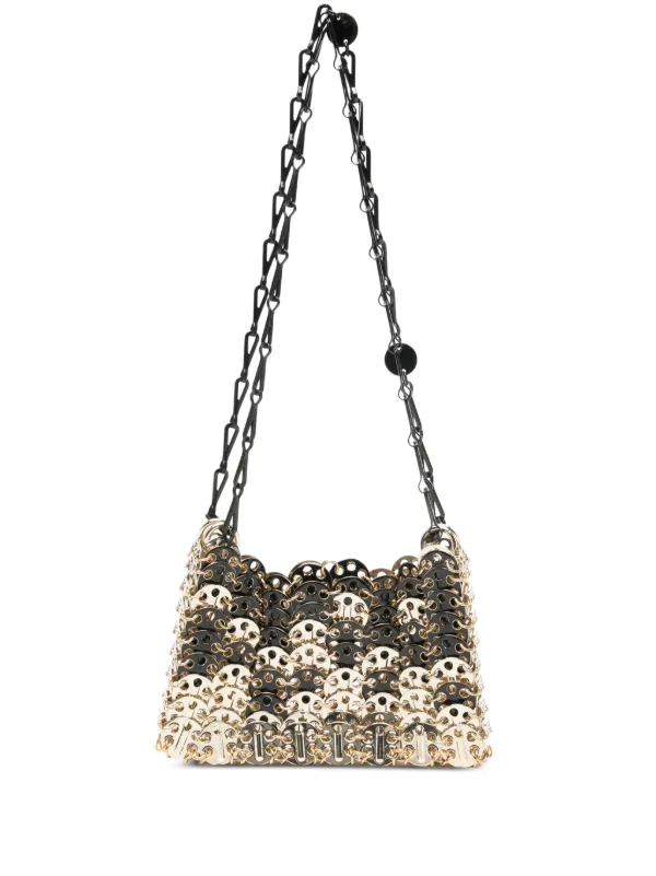 Rabanne Mini 1969 Disc Shoulder Bag in Gold