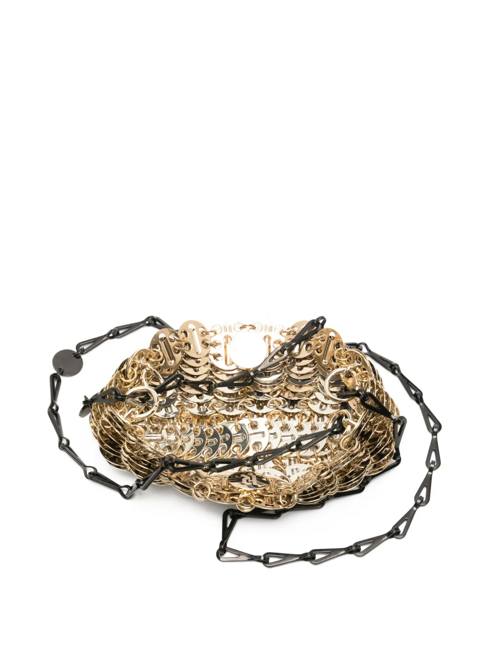 Rabanne Mini 1969 Disc Shoulder Bag In Gold