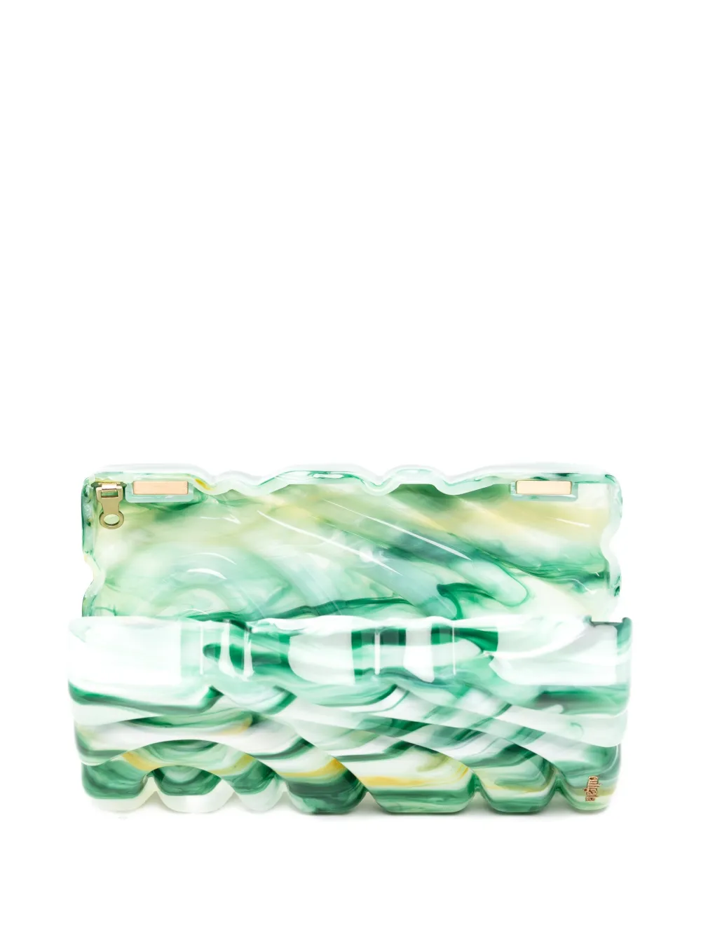 Cult Gaia Aura clutch met marmer-effect Groen