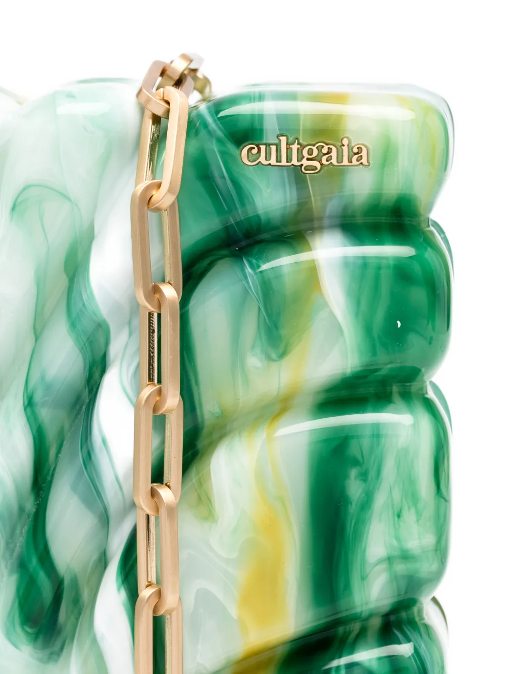Cult Gaia Aura clutch met marmer-effect Groen