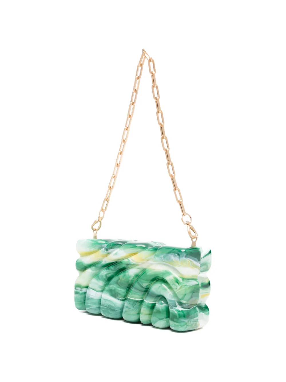 Cult Gaia Aura clutch met marmer-effect Groen