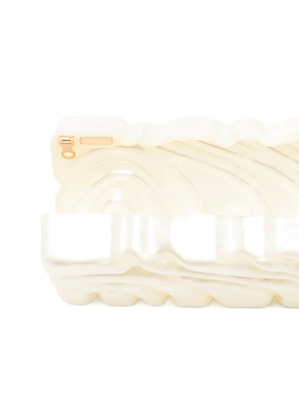 Cult Gaia Aura clutch met kettingbandje Beige