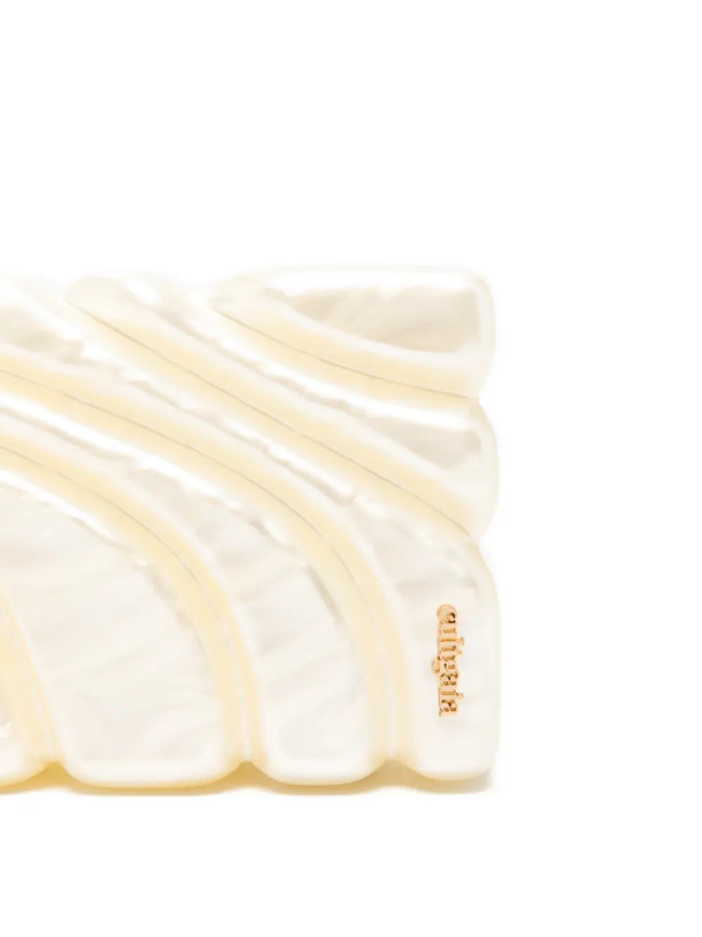 Cult Gaia Aura clutch met kettingbandje Beige