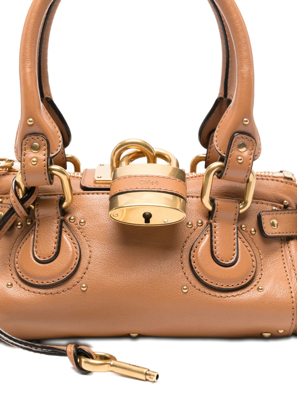 Chloé Kleine Paddington leren shopper met hangslot Bruin