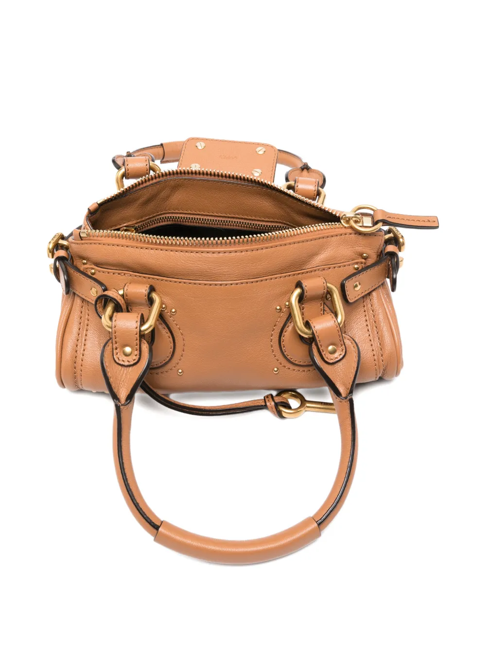 Chloé Kleine Paddington leren shopper met hangslot Bruin