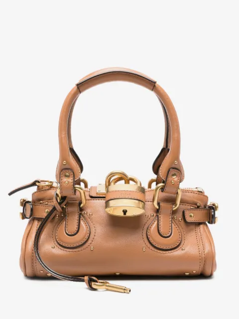 Chloé small Paddington leather padlock tote bag