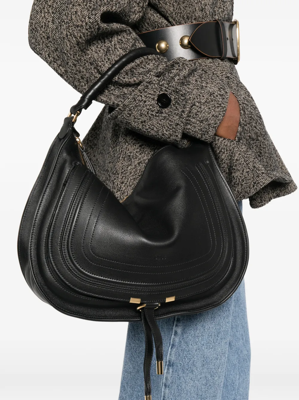 Chloé Clutch met gevlochten handgreep Zwart