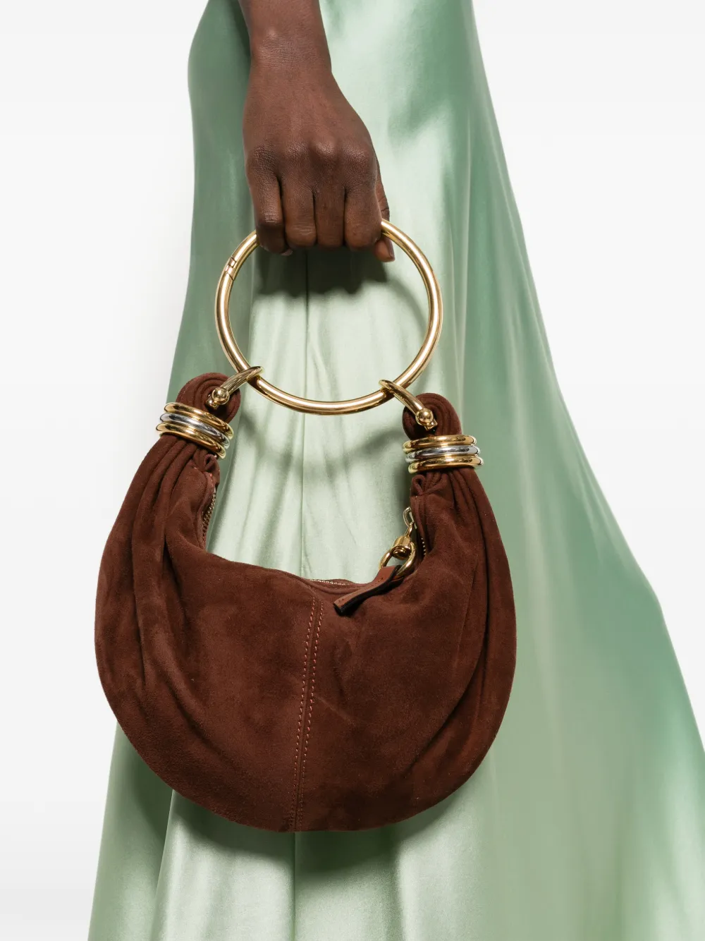 Chloé Bracelet suède mini-tas Bruin