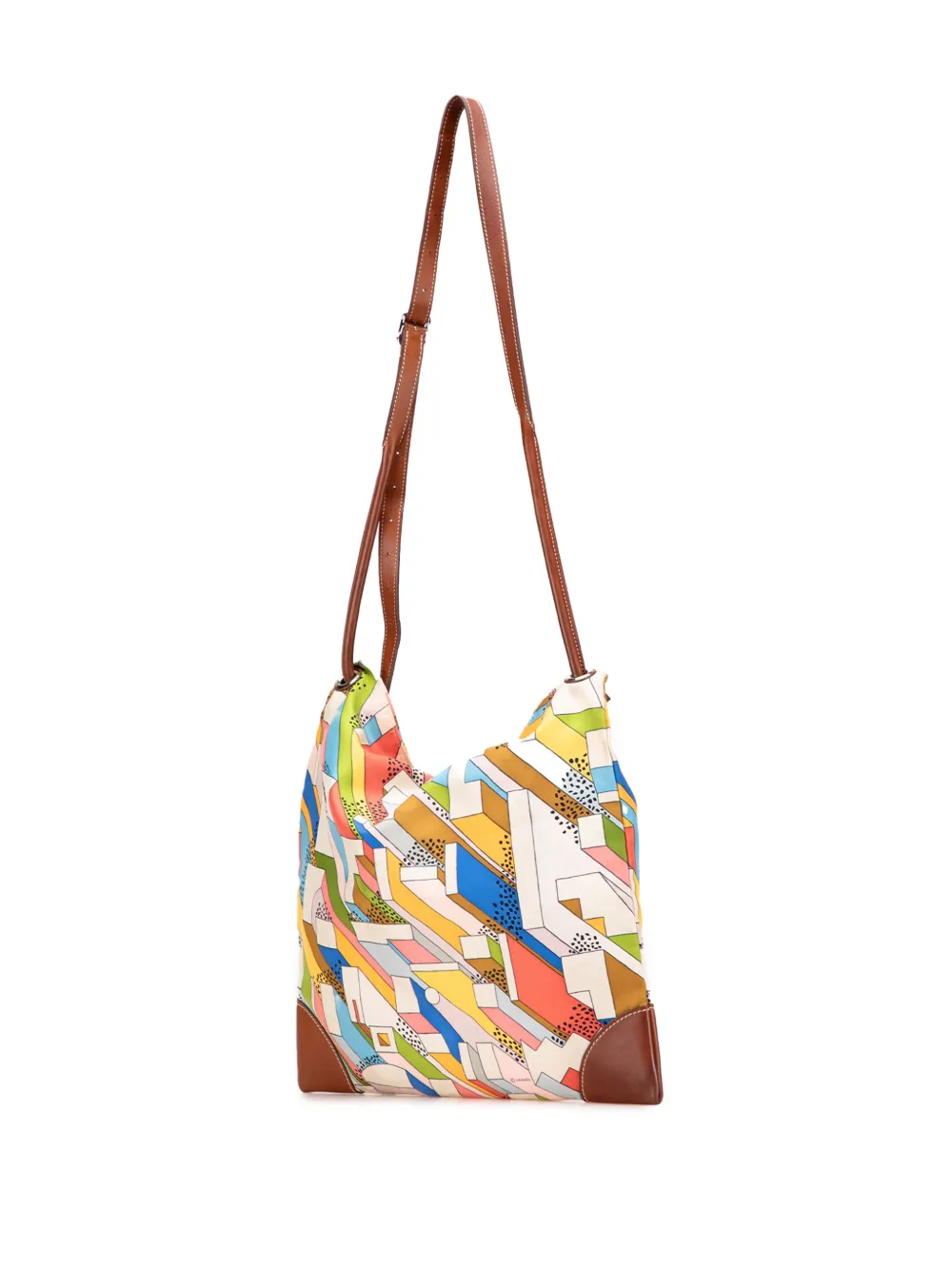 Pre-owned Hermes 2017 On A Summer Day Silky City 33 Crossbody Bag In Brown
