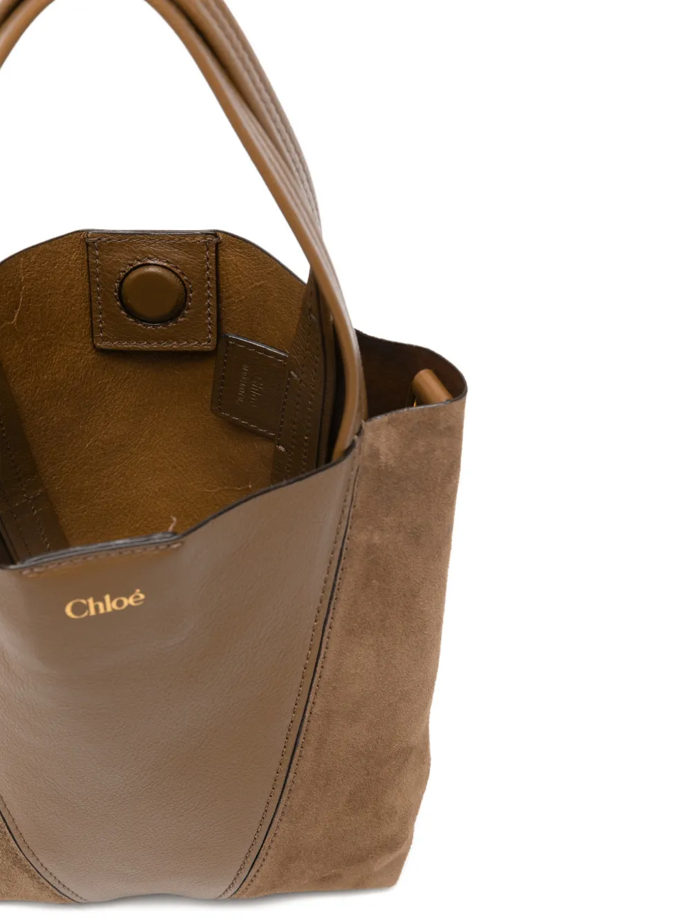 Chloé Spin shopper van bewerkt leer Bruin