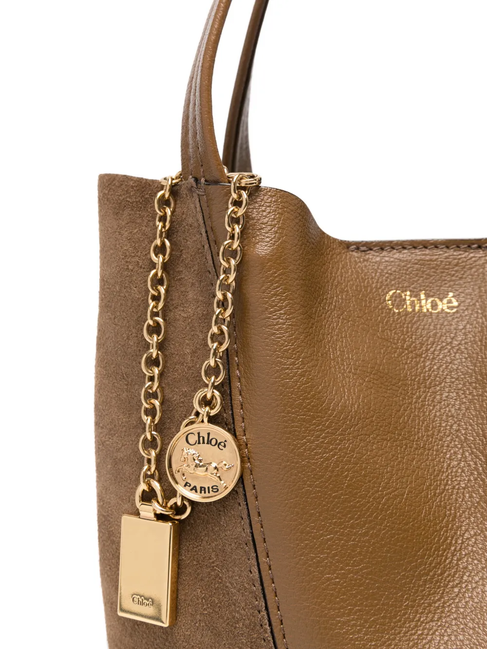 Chloé Spin shopper van bewerkt leer Bruin