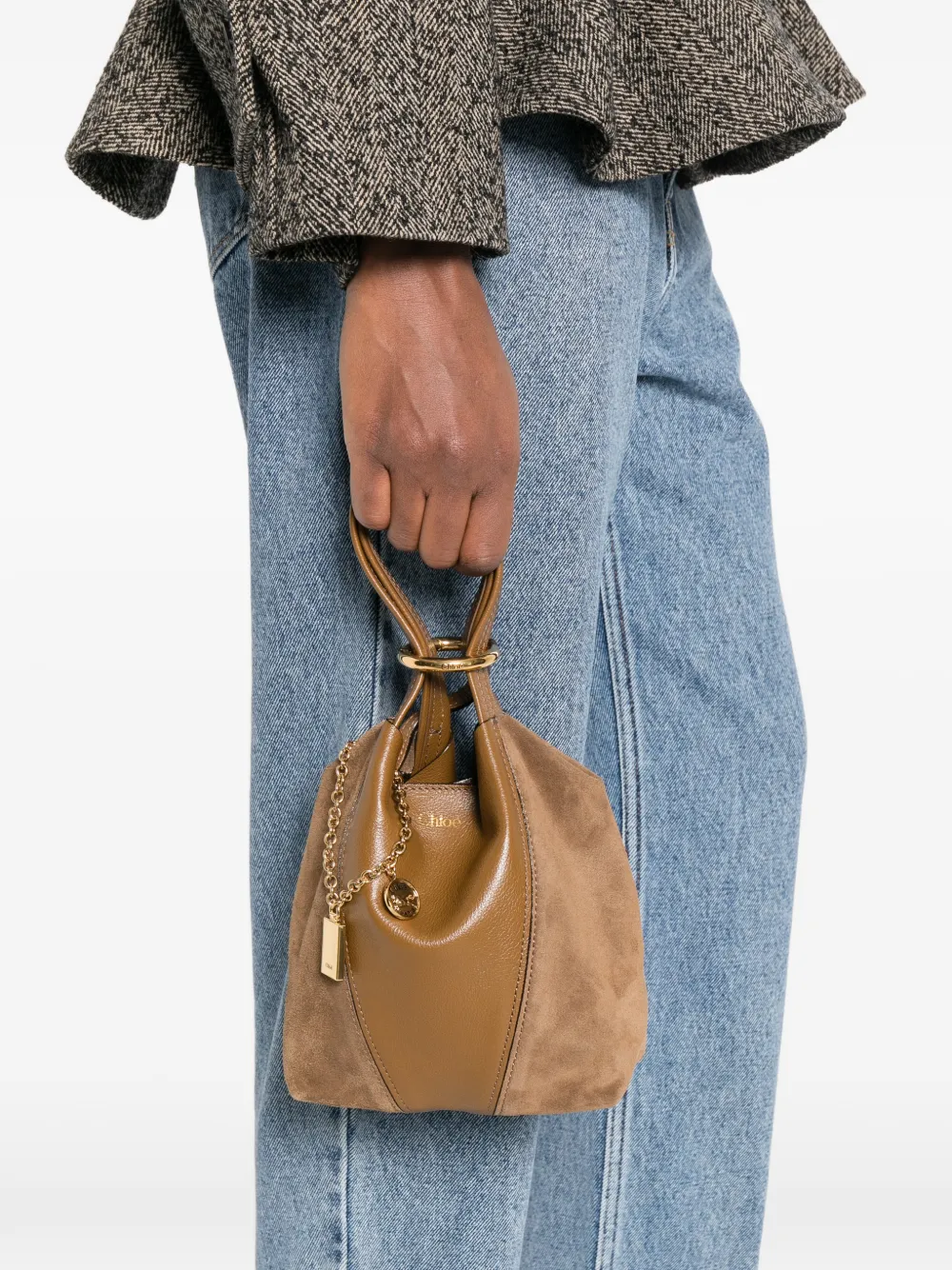 Chloé Spin shopper van bewerkt leer Bruin