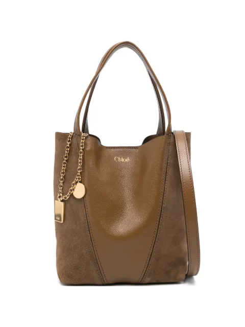 Chloé small Spin grained-leather tote bag