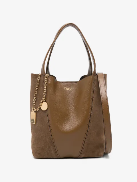 Chloé small Spin grained-leather tote bag