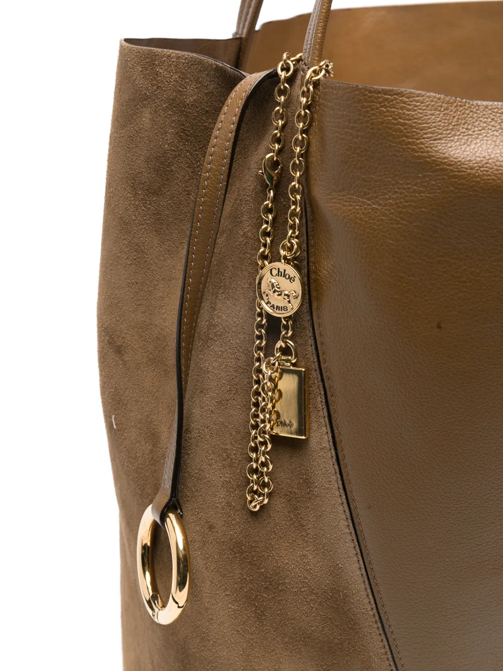 Chloé Spin leren shopper Bruin