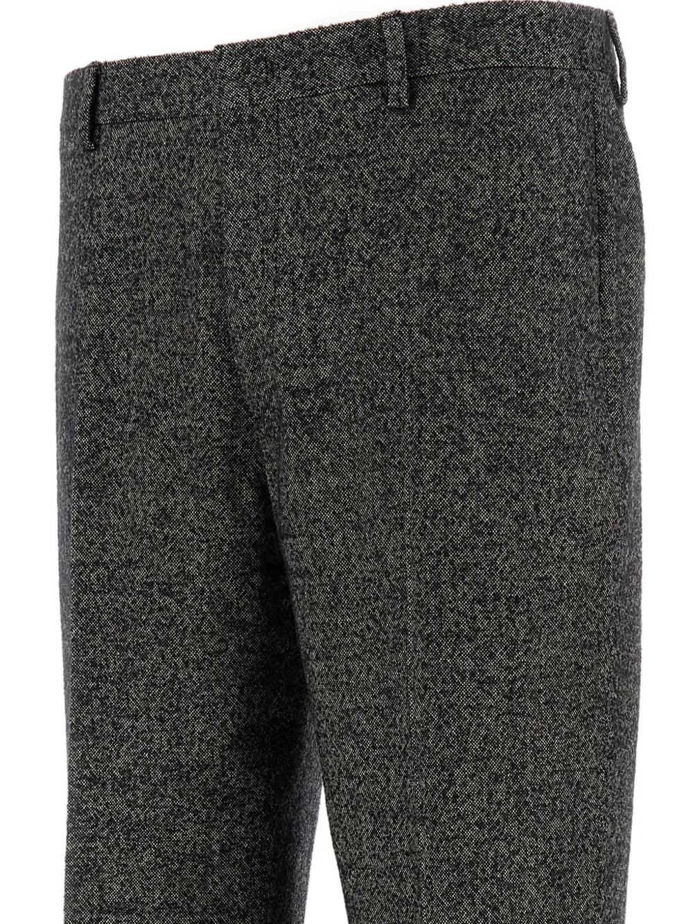 Cellar Door Pleated Wool Trousers In Gray