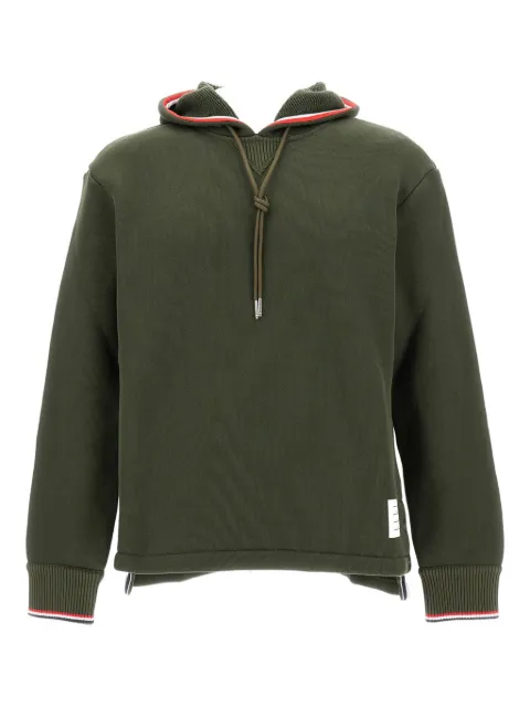 Thom Browne hoodie con parche del logo