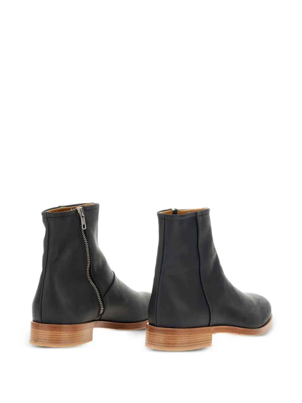 Common Projects zip-detail leather boots Black